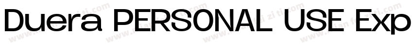 Duera PERSONAL USE Expanded Bold字体转换